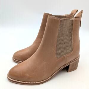 Frankie4 Liberty Ankle Chelsea Boots Women's Round Toe Tan Size US7.5 EU38